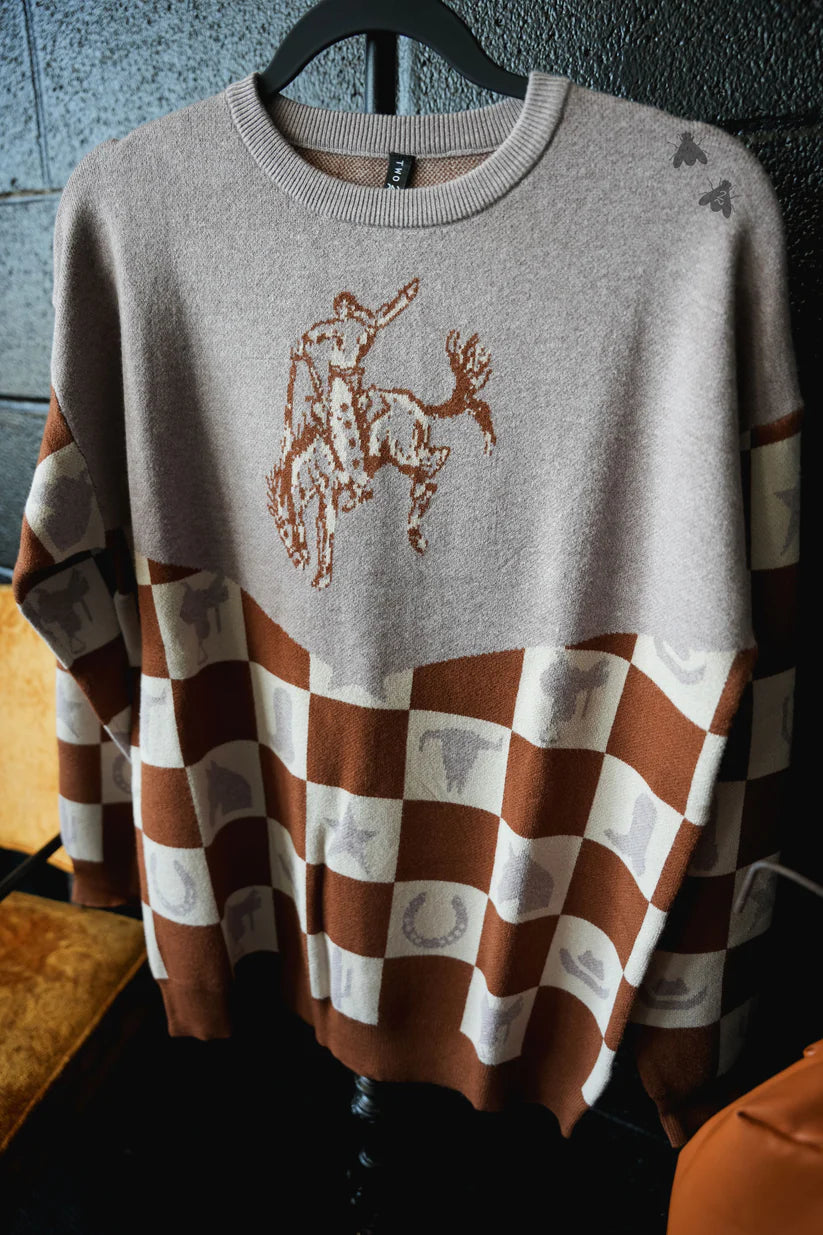 Wild Checkmate Sweater